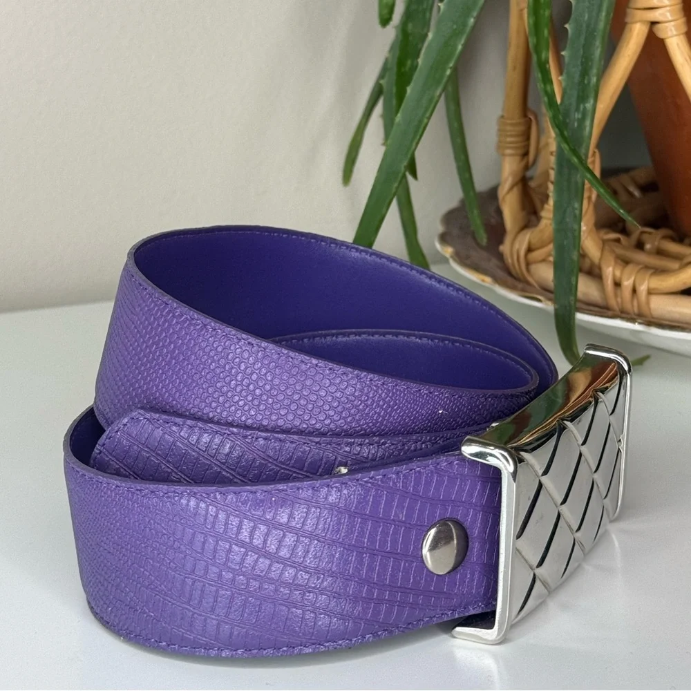 Vintage purple leather