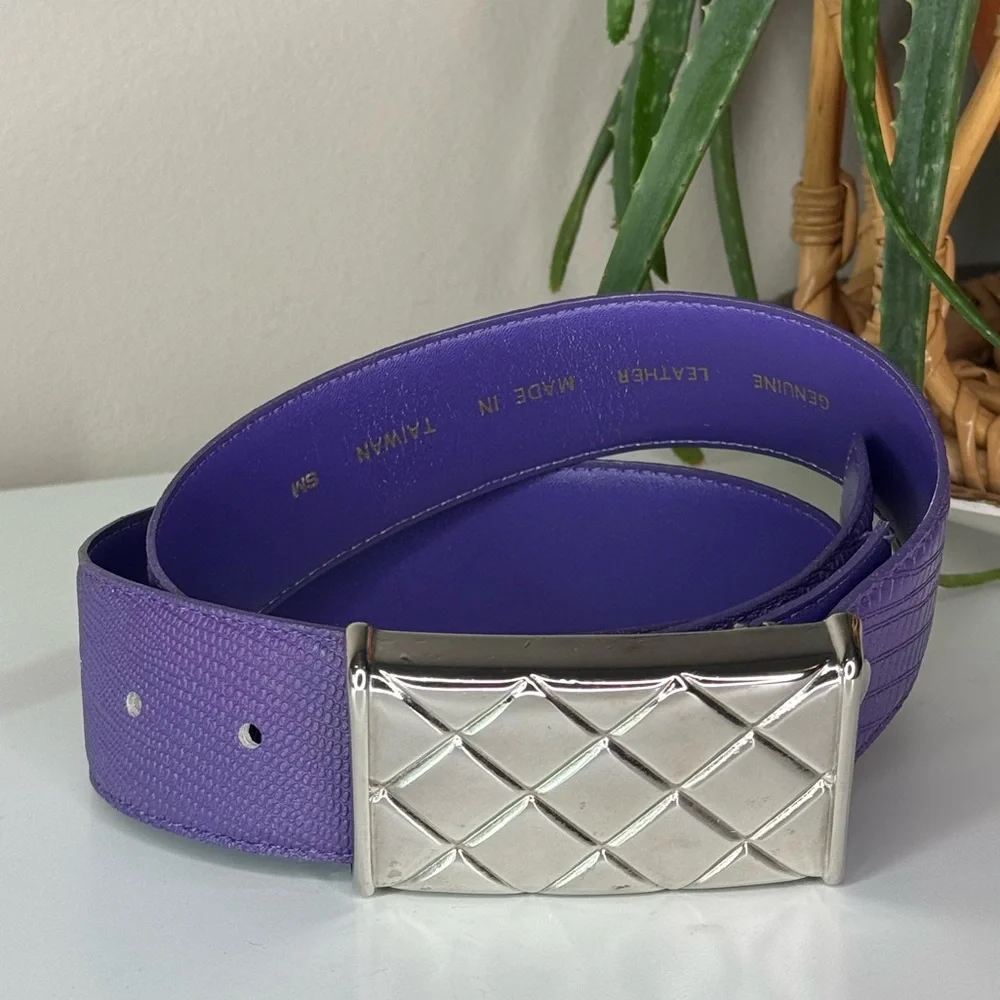 Vintage purple leather