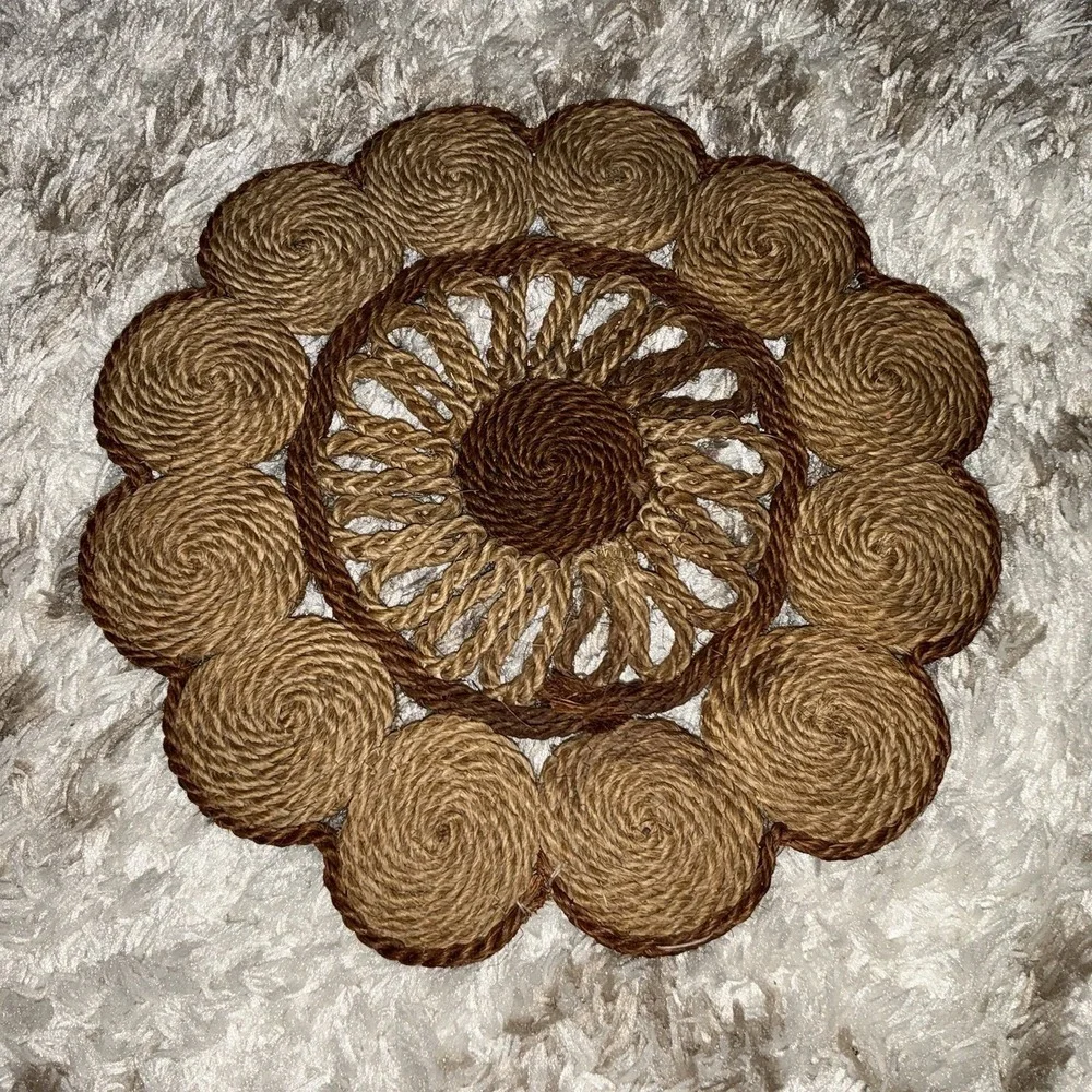 Hand Crafted raffia trivet