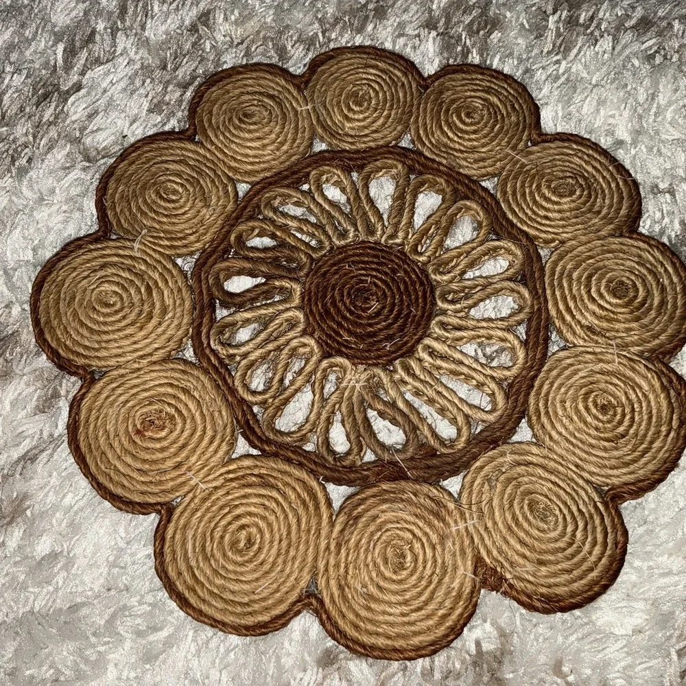 Hand Crafted raffia trivet