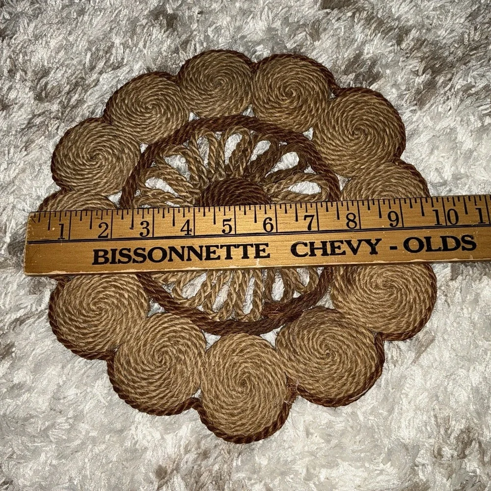 Hand Crafted raffia trivet