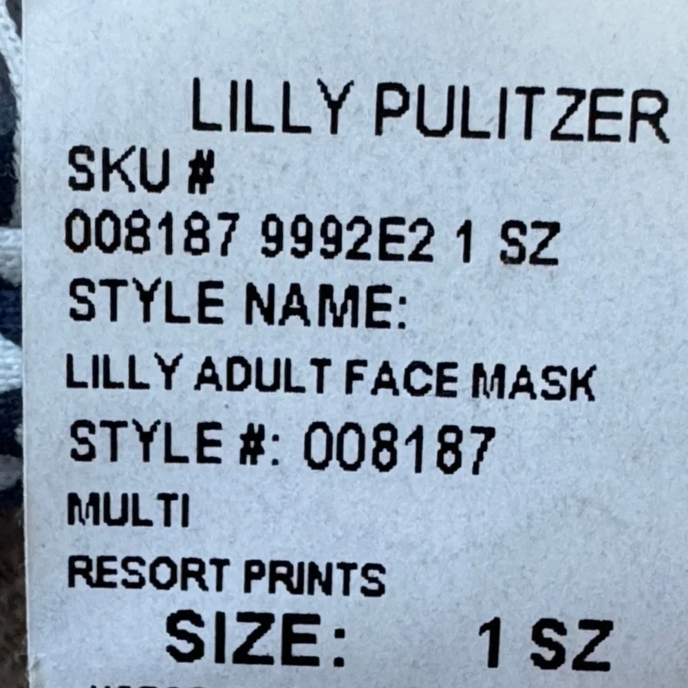 Lilly Pulitzer  Adult Face Masks