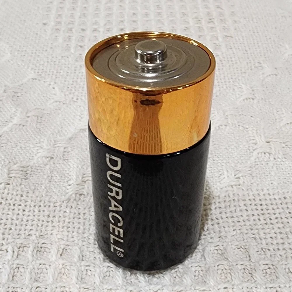 Vintage Avon SUPER CHARGE DURACELL BATTERY Empty Collectible Bottle Decor