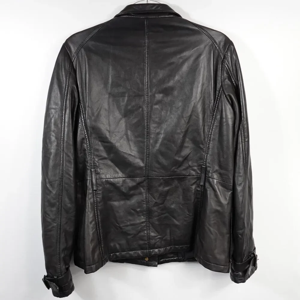 Longhi black leather