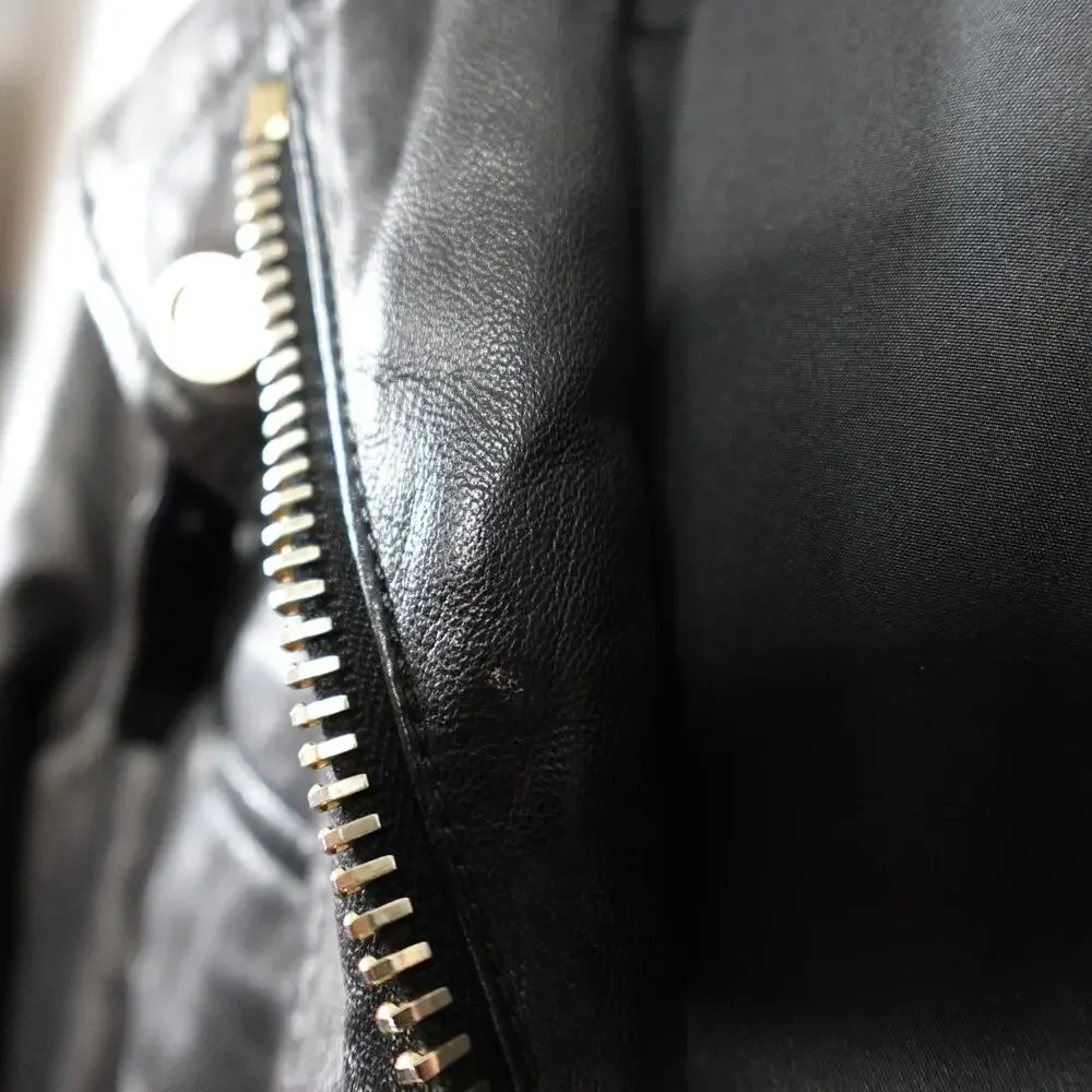 Longhi black leather
