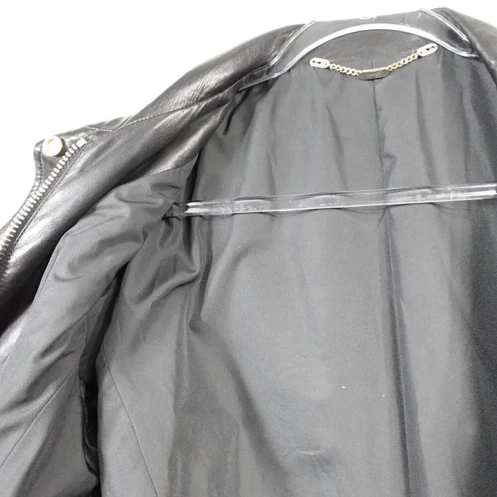 Longhi black leather