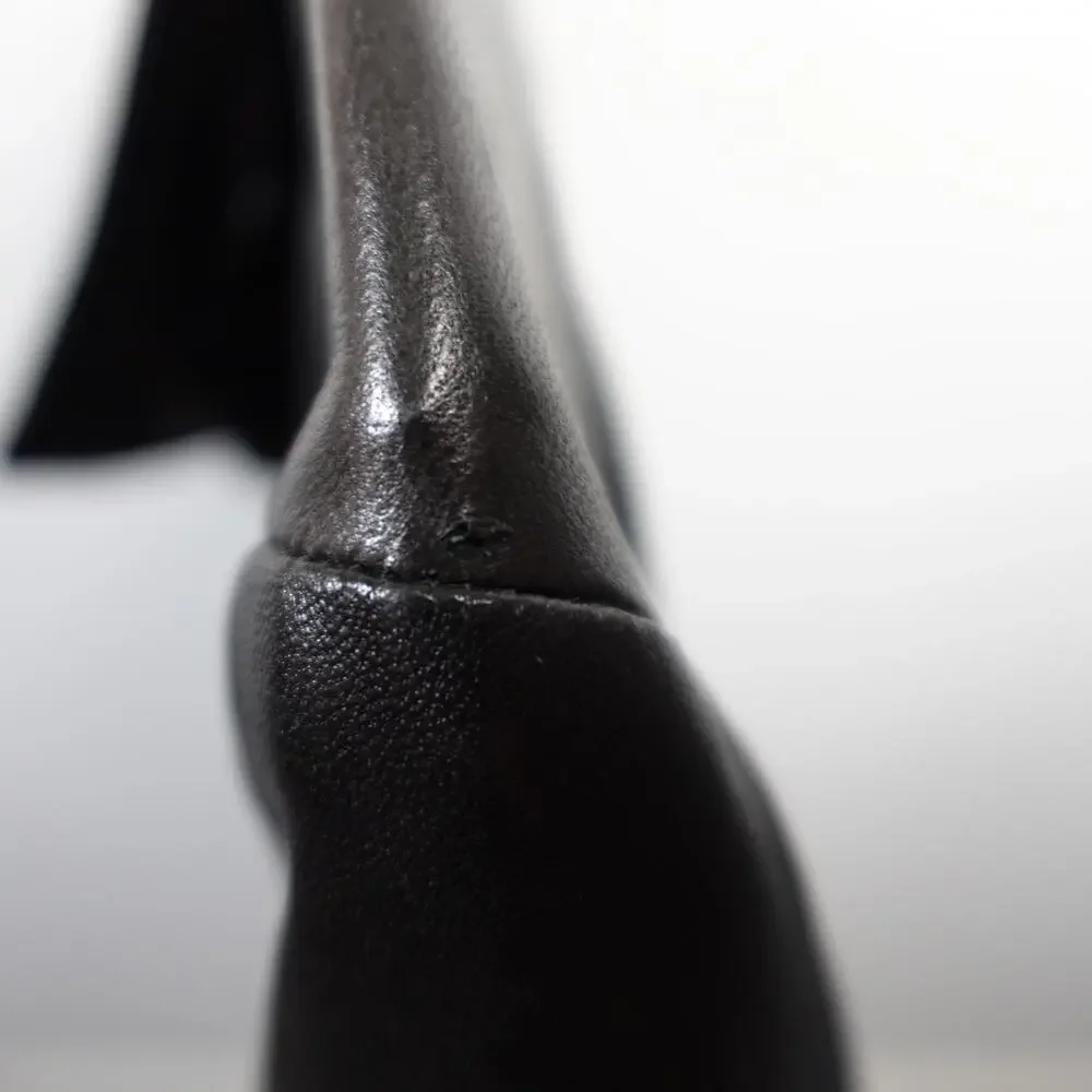 Longhi black leather
