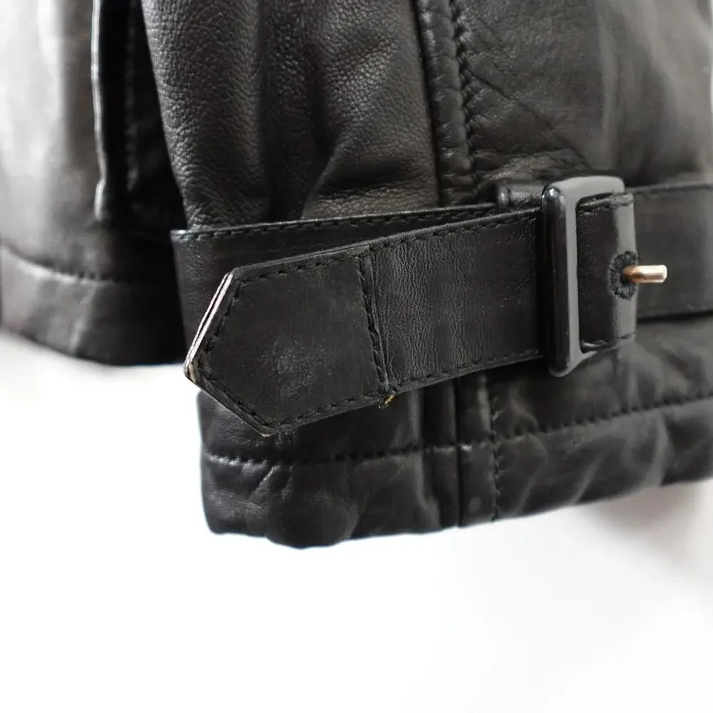 Longhi black leather