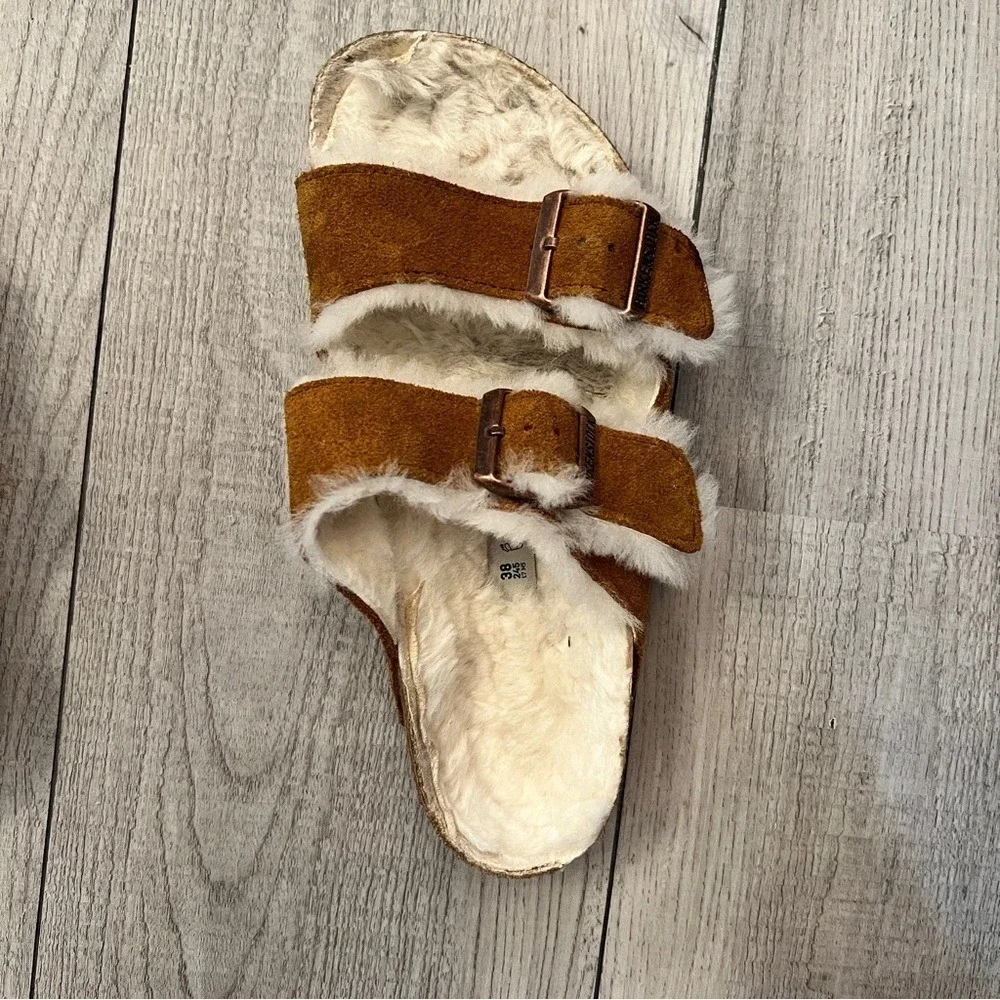 Birkenstocks Arizona Shearling Womens Sandal size 39