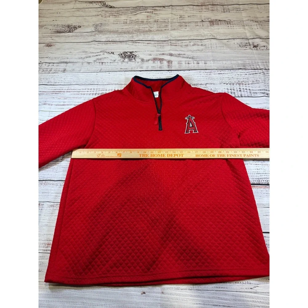 Anaheim Angels Re Quilted Half Zip W/ Memorial Care Logo  Sweater Jacket Size L