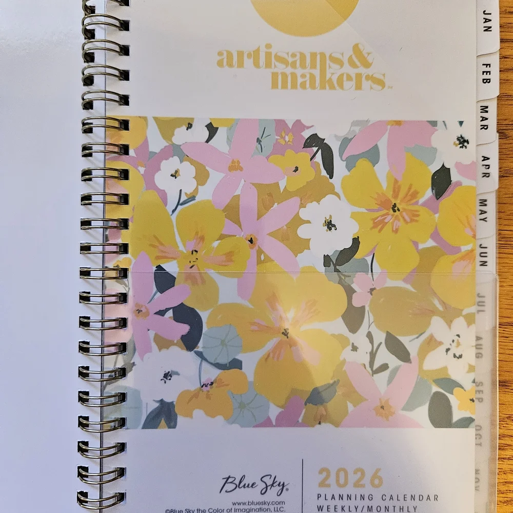 Alison Janssen 2026 Floral Weekly Monthly Planning Calendar