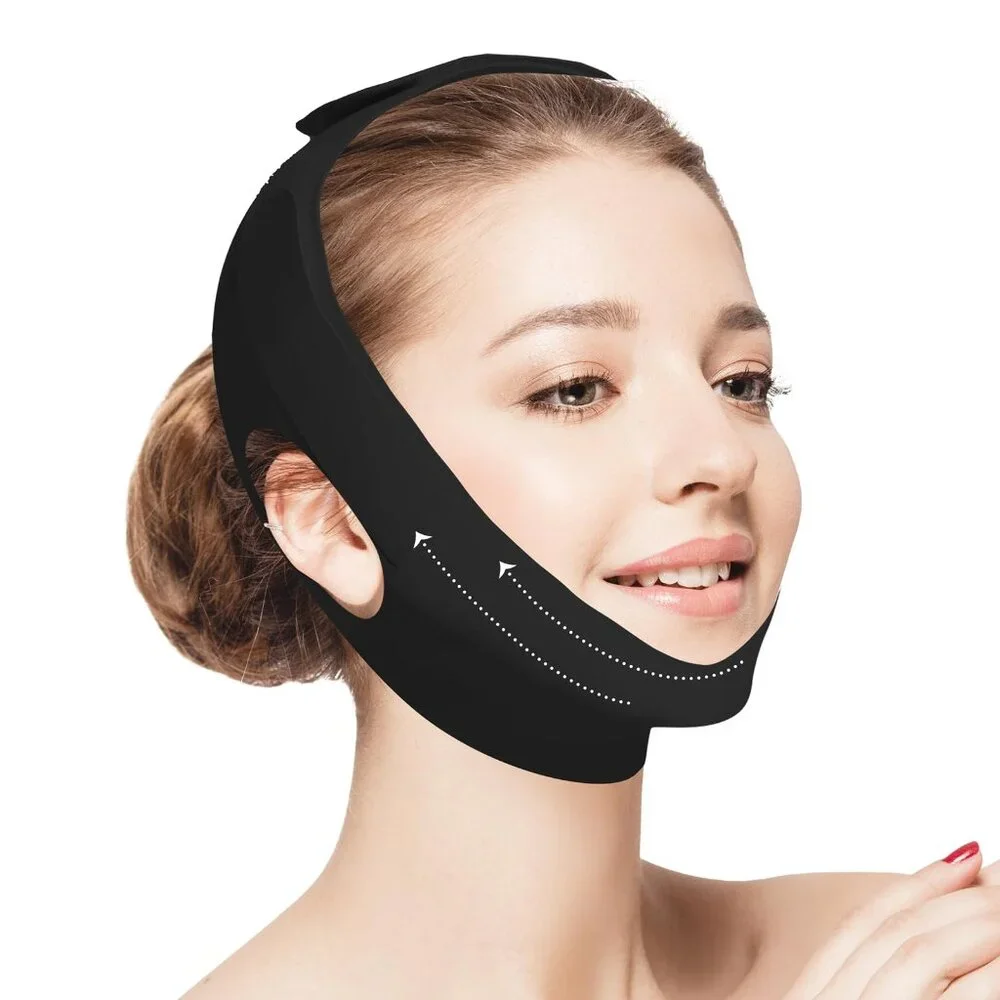 NEW Jawline Shaper Chin Strap for Sleeping, Reusable V-Line Mask for Women