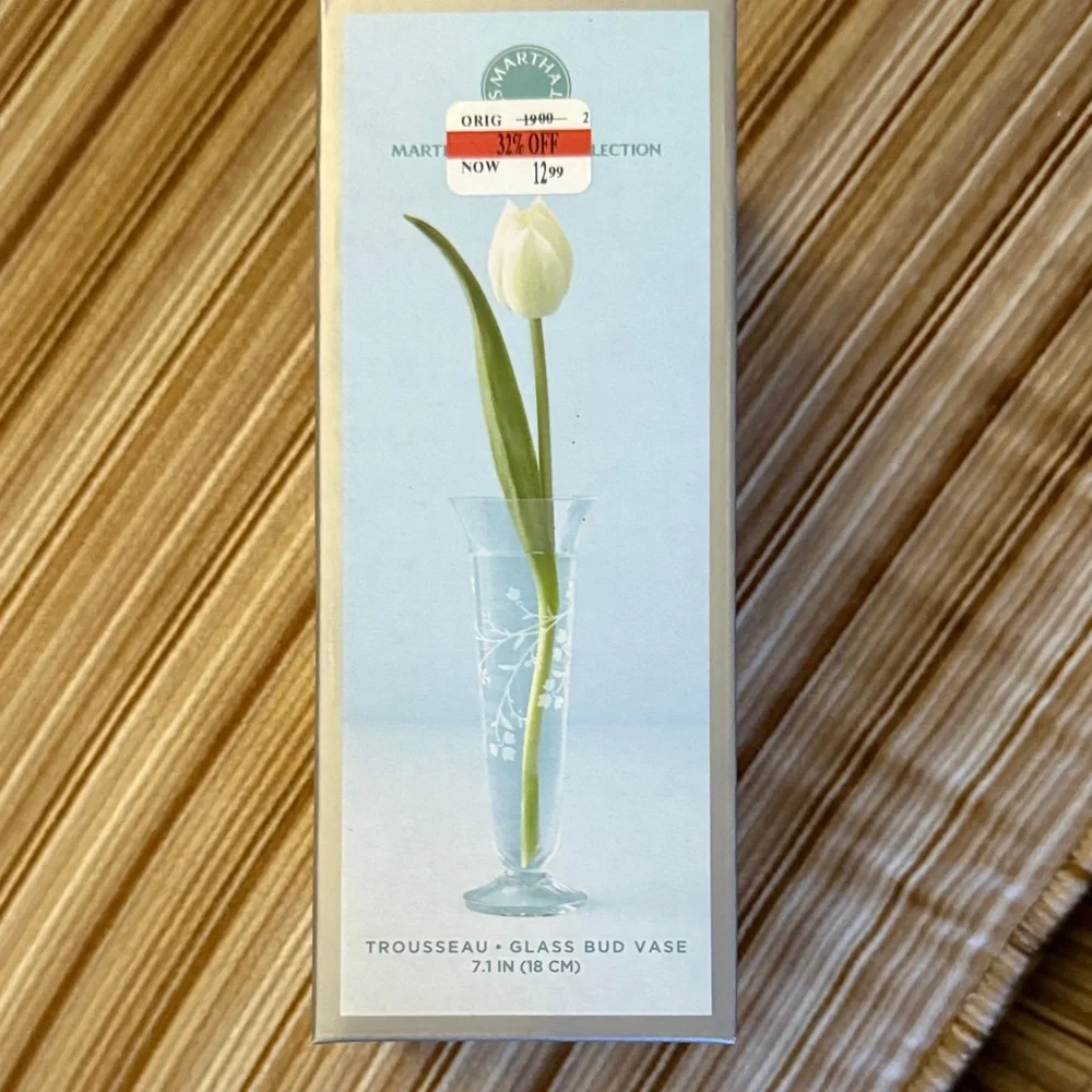 Martha Stewart Collection Glass Bud Vase