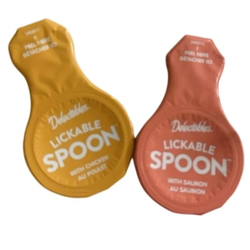 Delectables Lickable Spoon Cat Treat for Quick and Easy Bonding Chicken Salmon