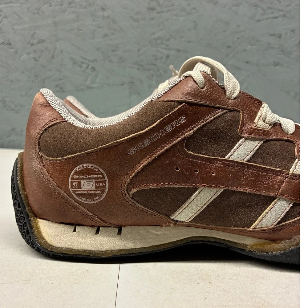 Skechers Urban Spike B-Boys Sneakers 50373 BRNT Mens 9.5 Brown Casual NWB