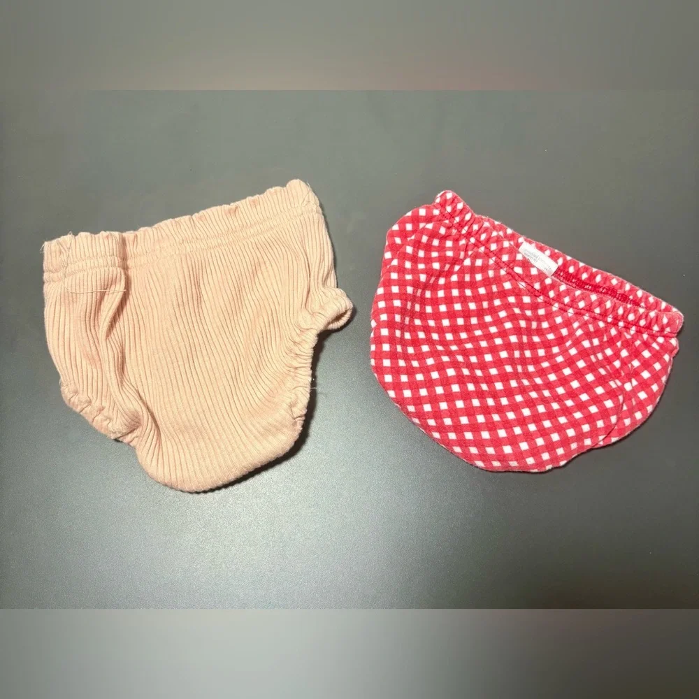 Kids Bloomers 2-Pack — Red Gingham & Beige