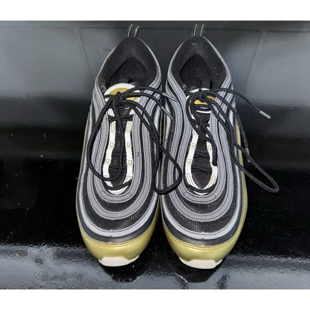 Nike Air Max 97 QS B-Sides Metallic Gold Mens Athletic Shoes Sneakers Size 10