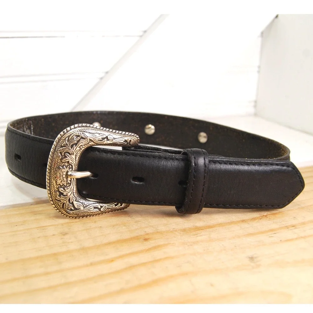 Kids leather belt size 20 small Double S Western belt Unisex youth‎ accessory