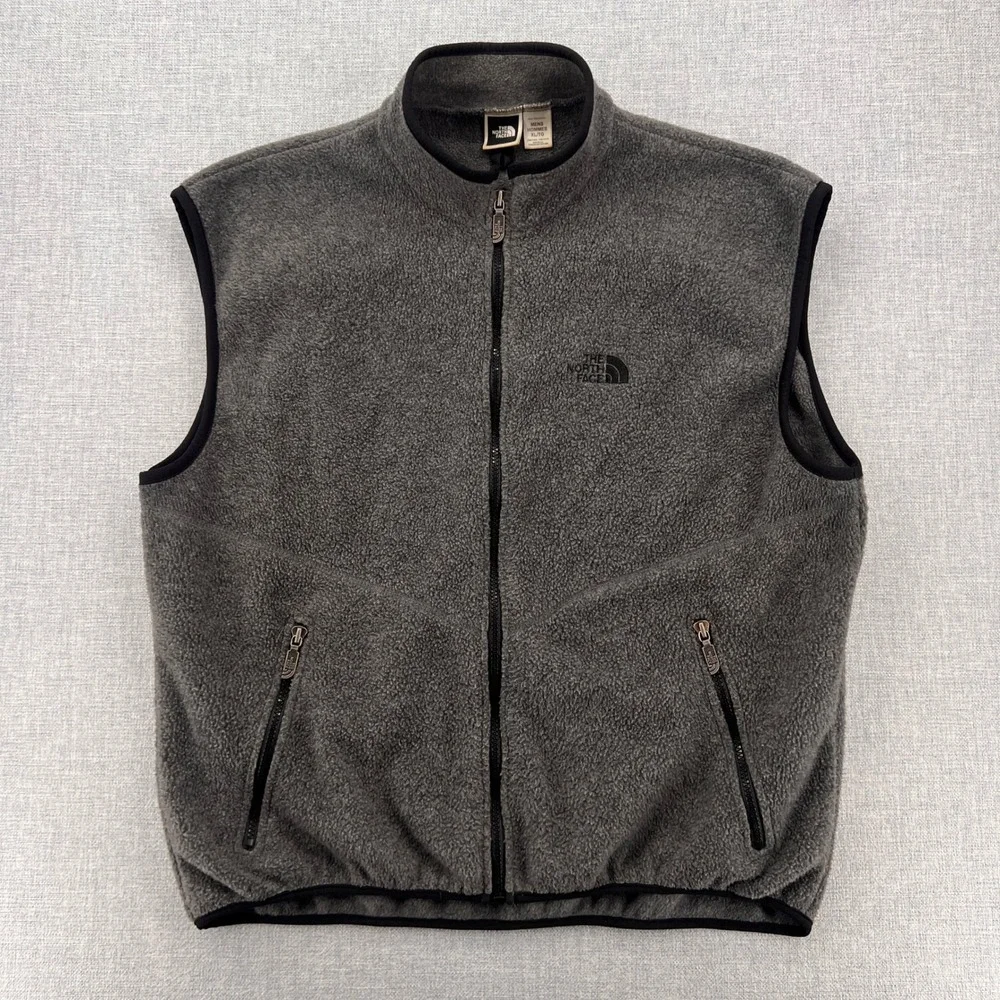 VTG 90s The North Face Fleece Vest Men XL Gray USA Made Gorpcore Minimalist