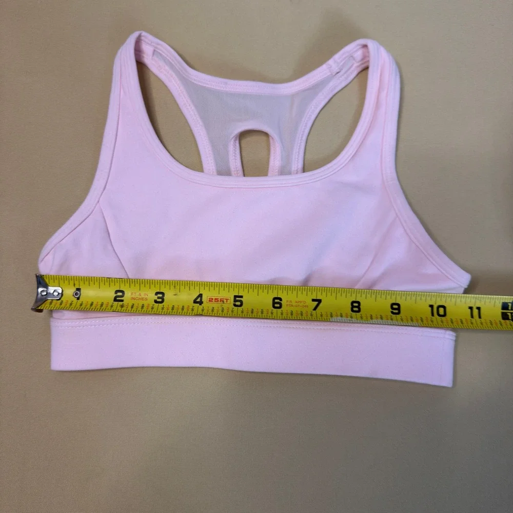 NEW All in Motion Girls Sports Bra Size S 6/7 Pink Mesh Back Activewear