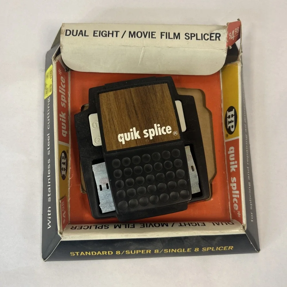 Vintage HP Quik Splicer Dual Eight / Movie‎ Film Interlock Butt Splicer Read