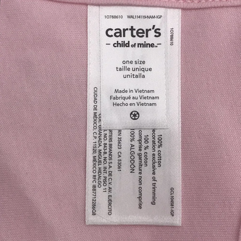 Carter's Child of Mine 3 Pack Water Resistant Snap Clasp Bibs NWT