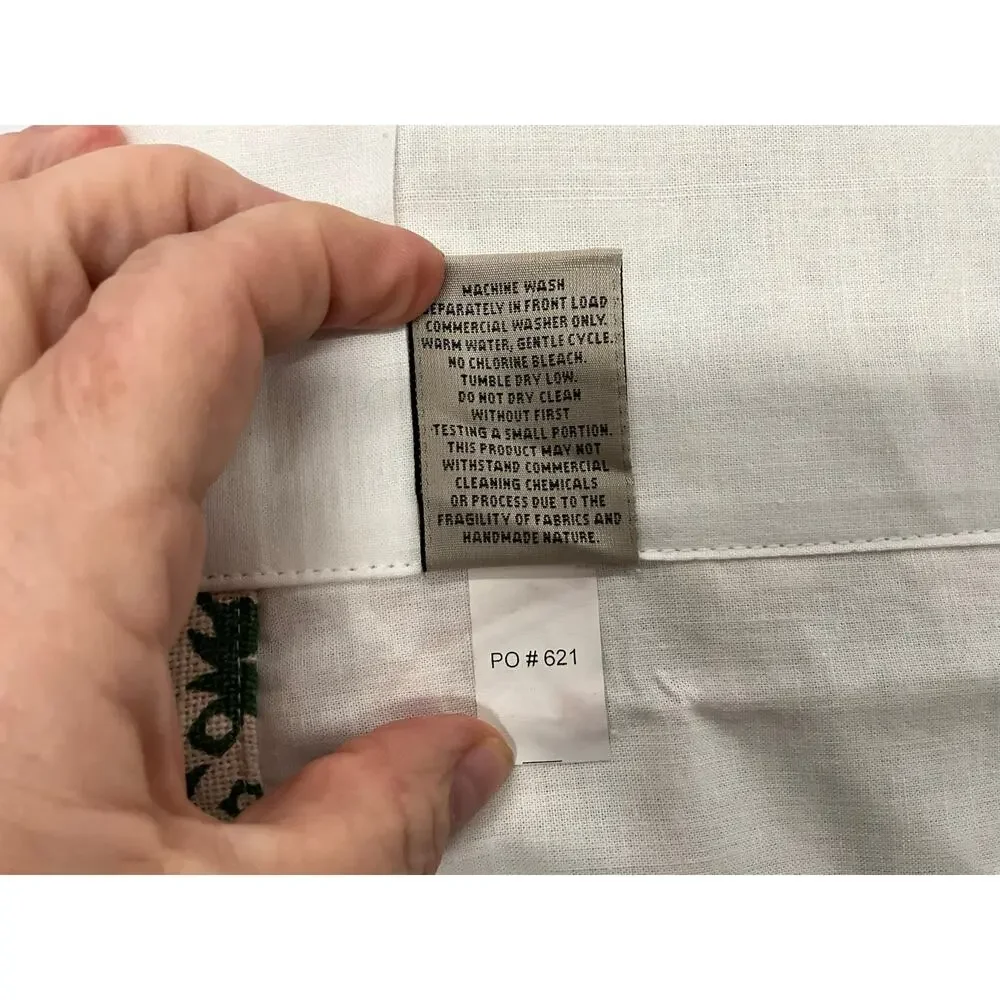April & Olive Axminster Cotton Valance Floral Tailored Window 72X16 Machine Wash
