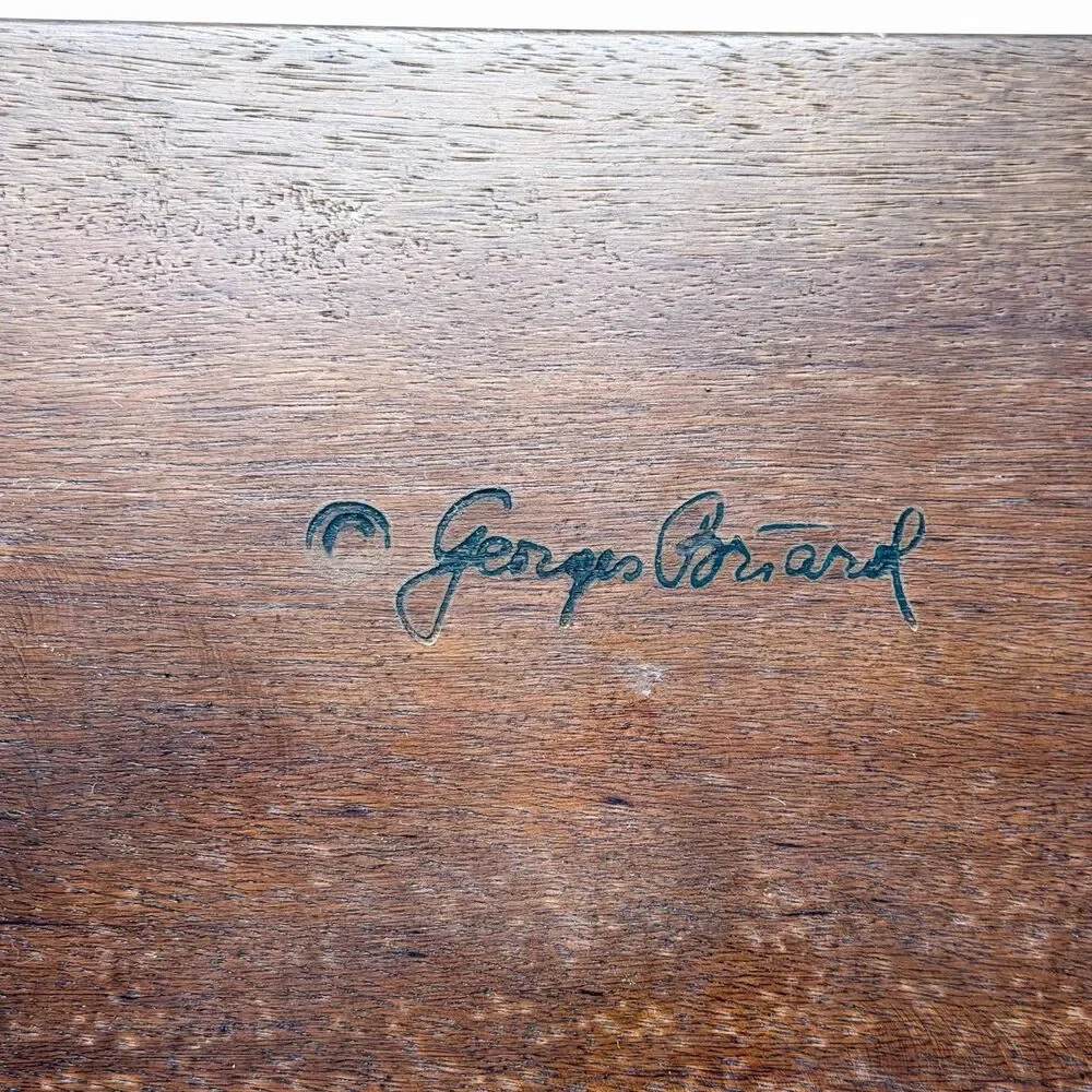 Vintage Georges Briard Safari Cheese Board Tray Wood Tile 1970s MCM