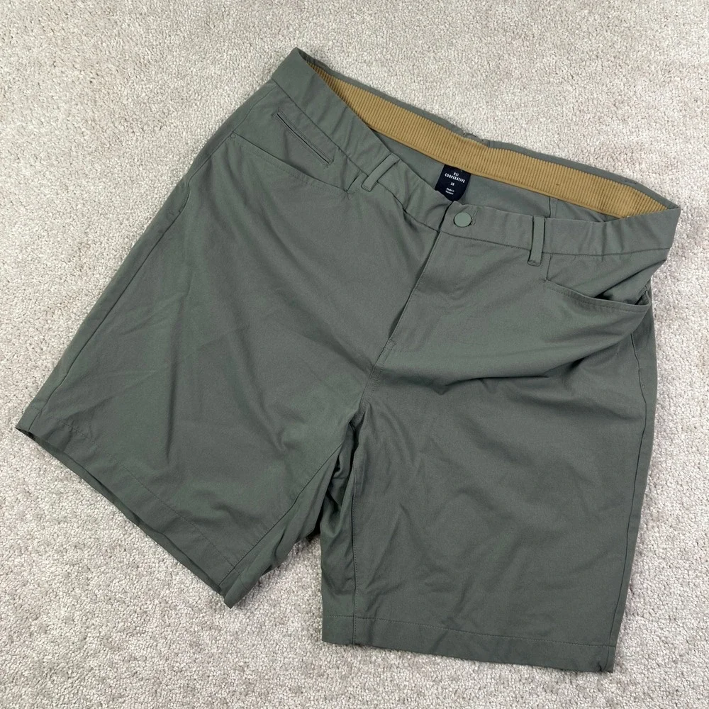 REI Co-op Mens 38 Shorts Green Sahara Path Hiking Stretch Gorpcore 167458