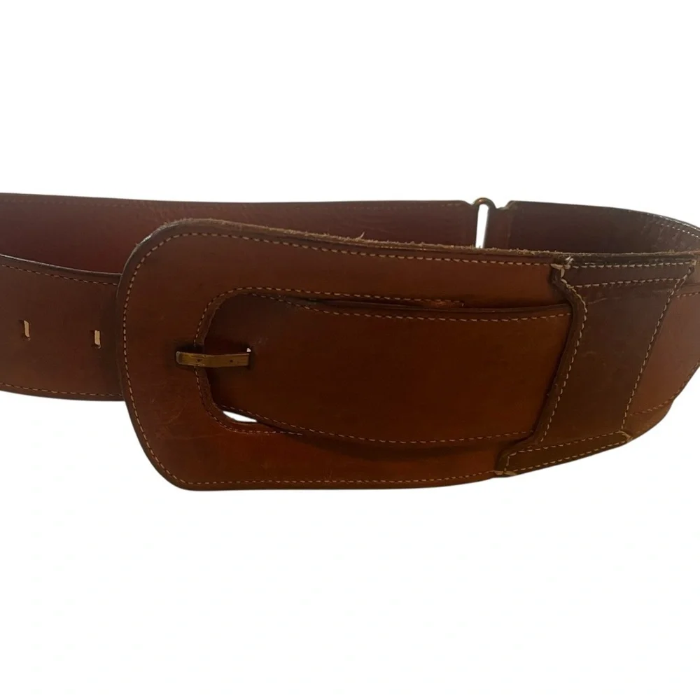 Paul Stuart Brown Leather Women's Belt