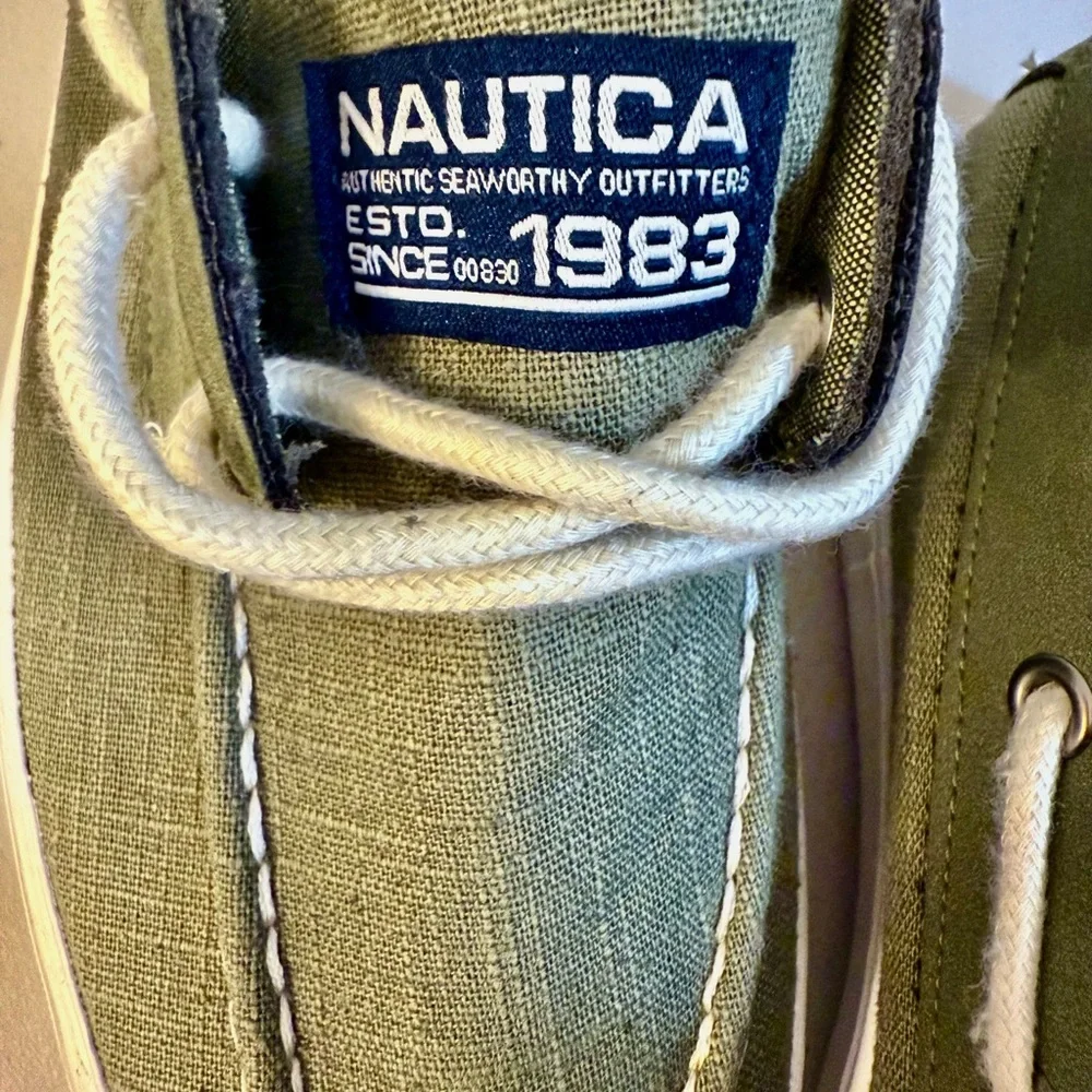 Nautica Men's Green Canvas Shoes