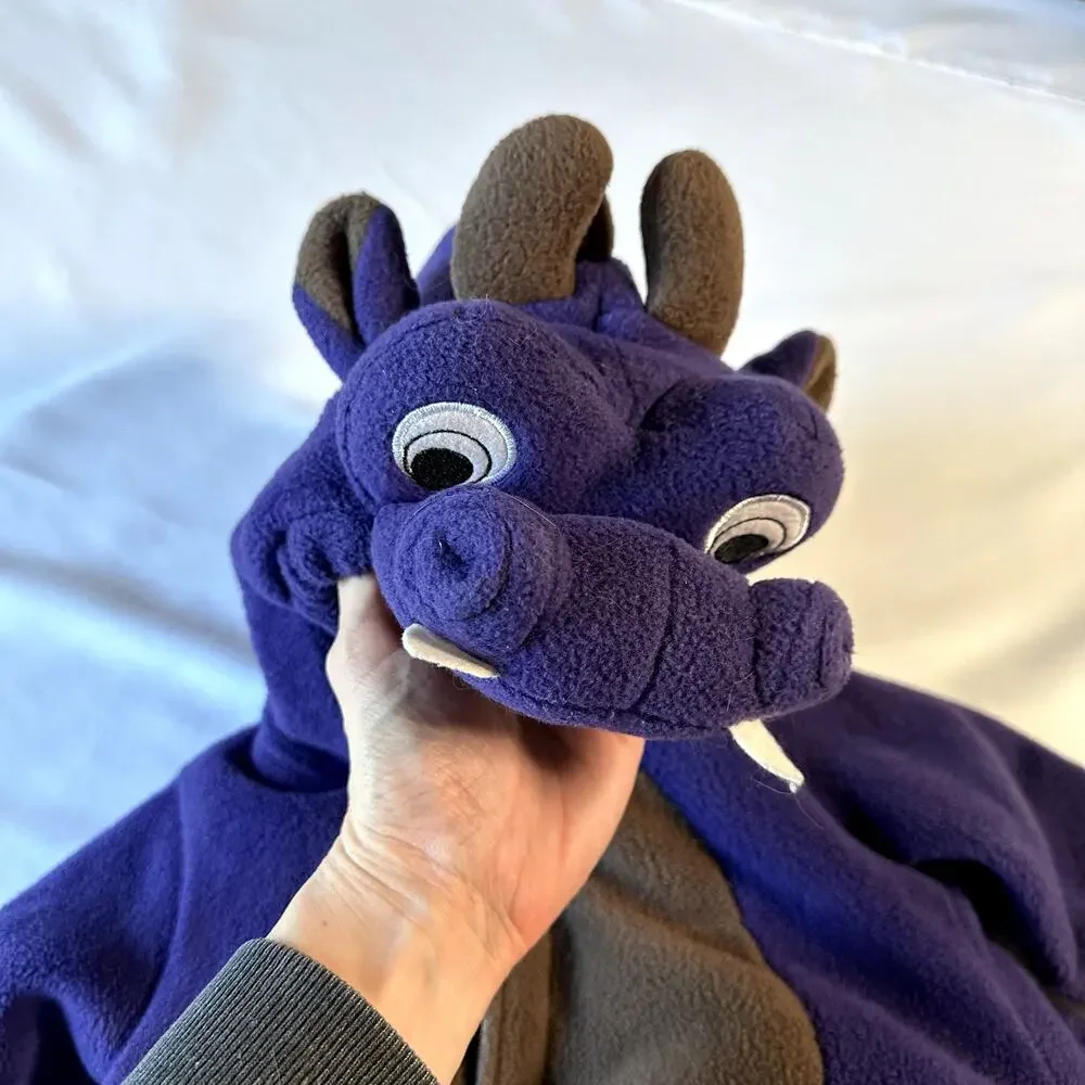 Vintage Old Navy Purple Dragon Toddler Halloween Costume Sz 12-18 mo