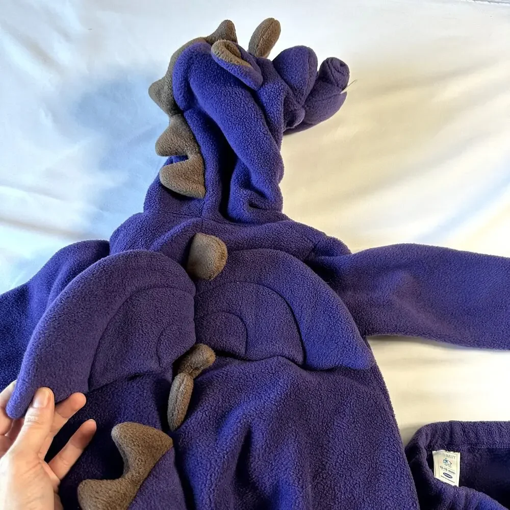 Vintage Old Navy Purple Dragon Toddler Halloween Costume Sz 12-18 mo