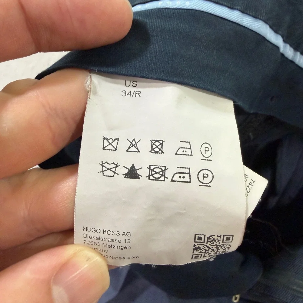 Hugo Boss fabric check fly