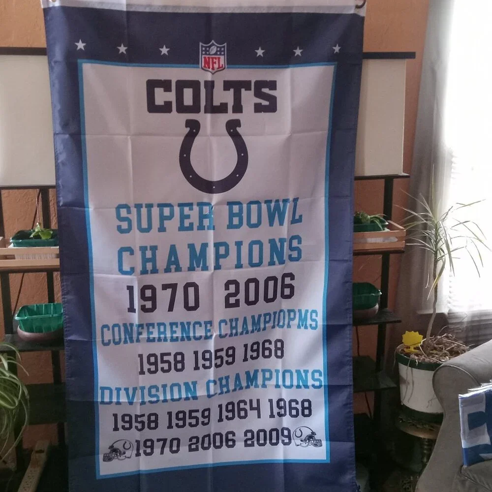 Indianapolis Colts Super Bowl Champion NFL 3X5 Feet Flag Banner Pole or Wall Dec