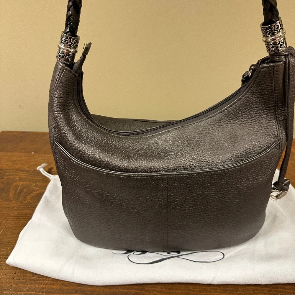 Brighton silvertone accents zipper