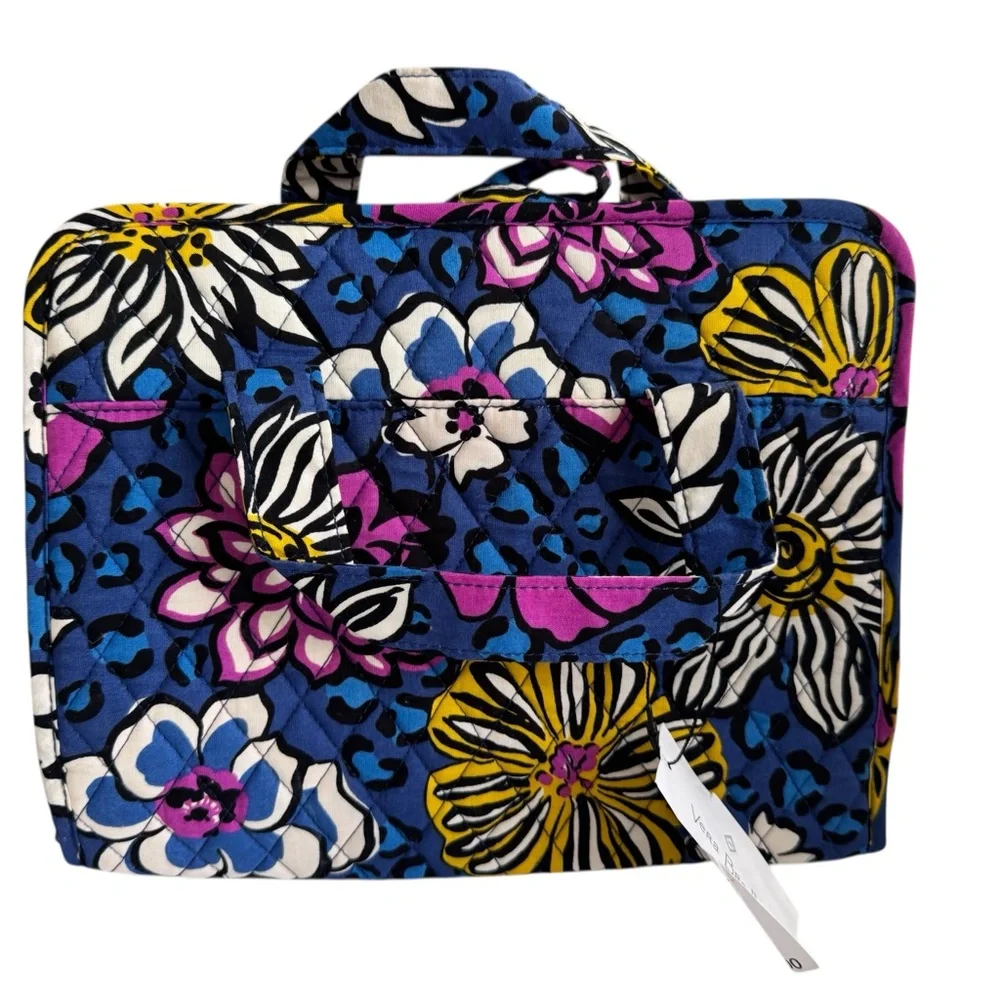Vera Bradley Blue and Purple Floral Makeup Organizer
