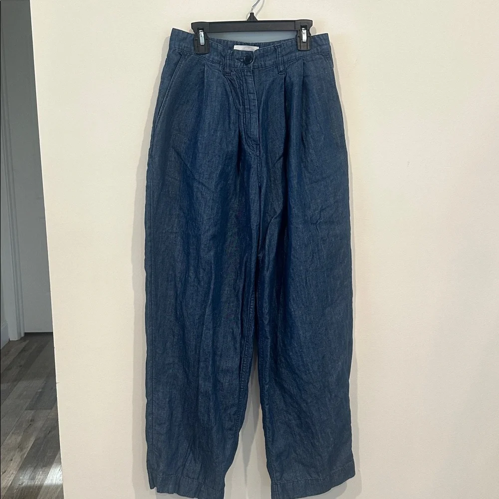 linen blue cotton