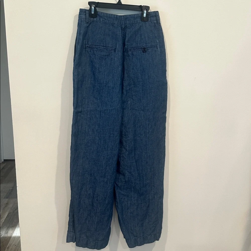 linen leg pleated