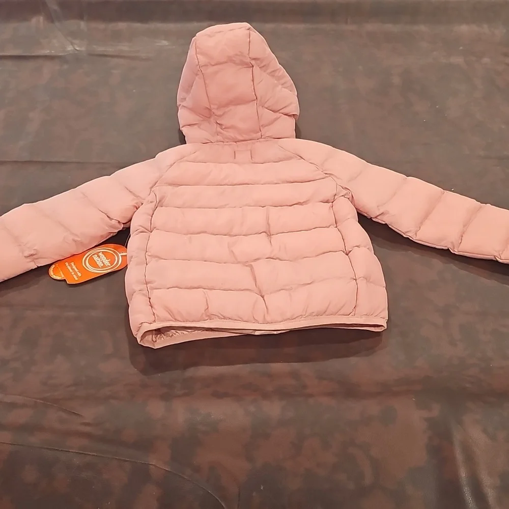 V Toddler Girls Puffer Jacket - Peach 3T NWT