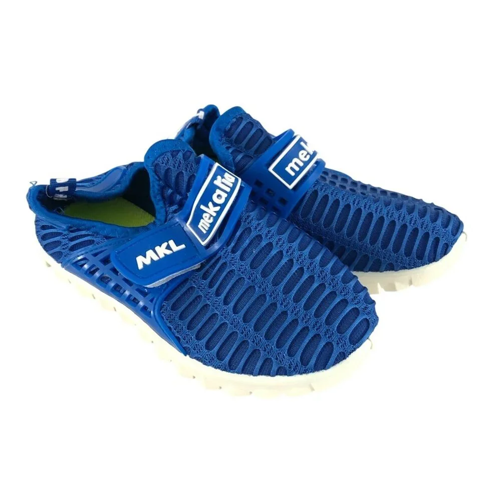 Mekalia Boys Water Shoes Mesh Slip On Blue Size 34 US 13