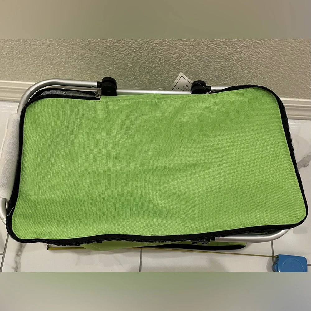 Green Foldable Insulated Picnic Basket Tote