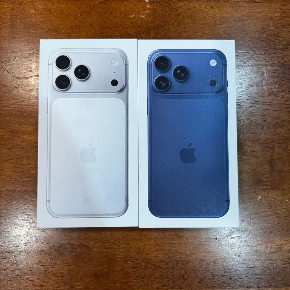 Apple iPhone 17 Pro Max Deep Blue/Silver Empty Boxes ONLY