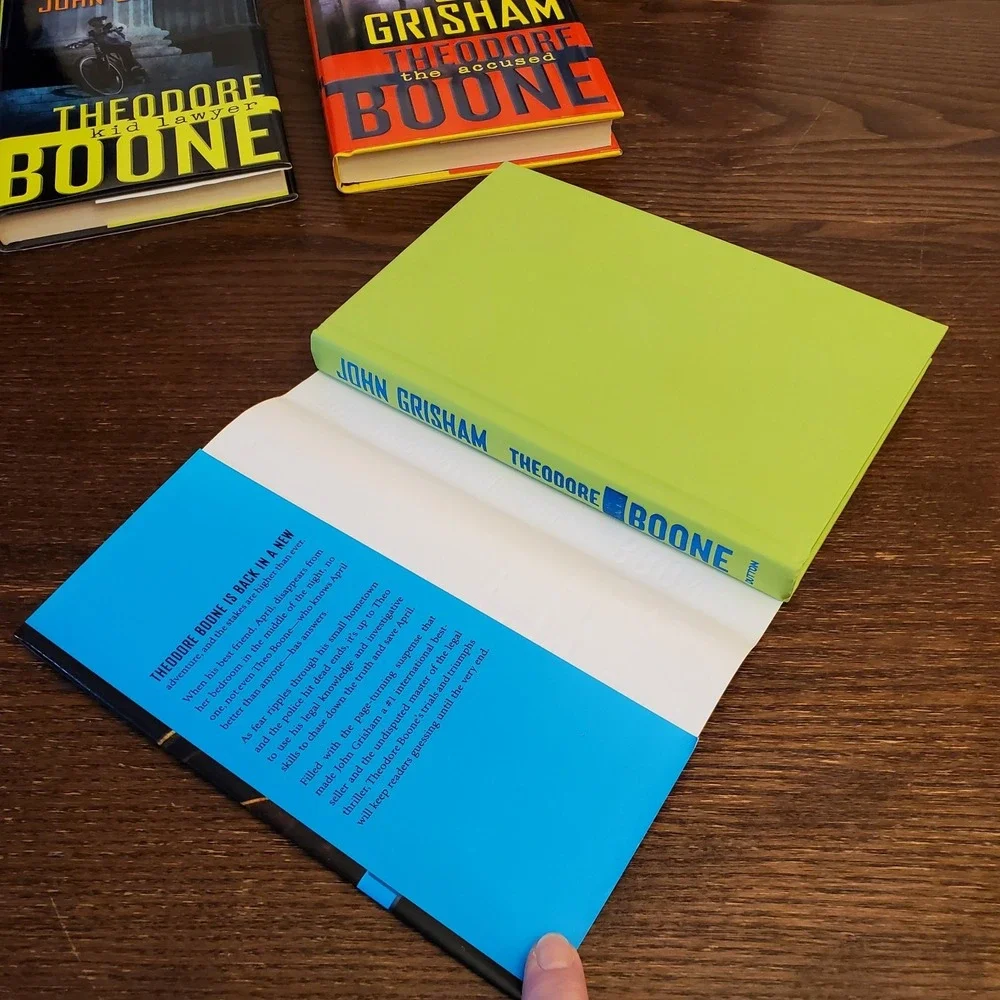 John Grisham Theodore Boone 3 Book Set HC Kids Lawyer Accused Fugitive NEW