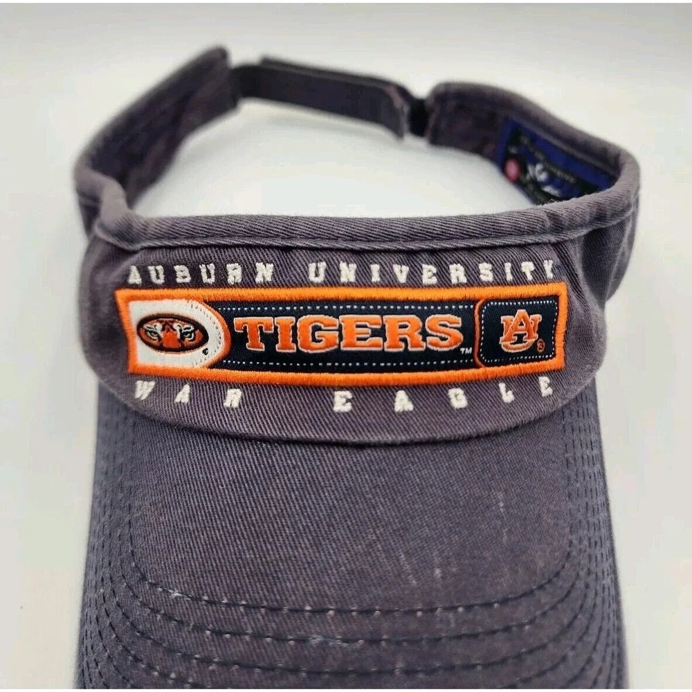 Vintage Auburn University Tigers Visor Hat NCAA‎ Sports Cap Blue