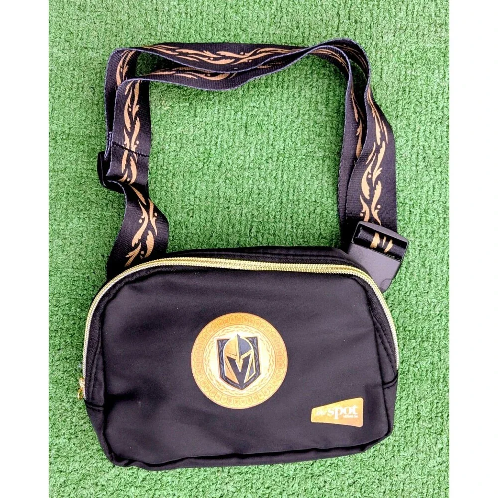 Vegas Golden Knights VGK Logo Crossbody Zipper Adjustable Accessory Bag NWT