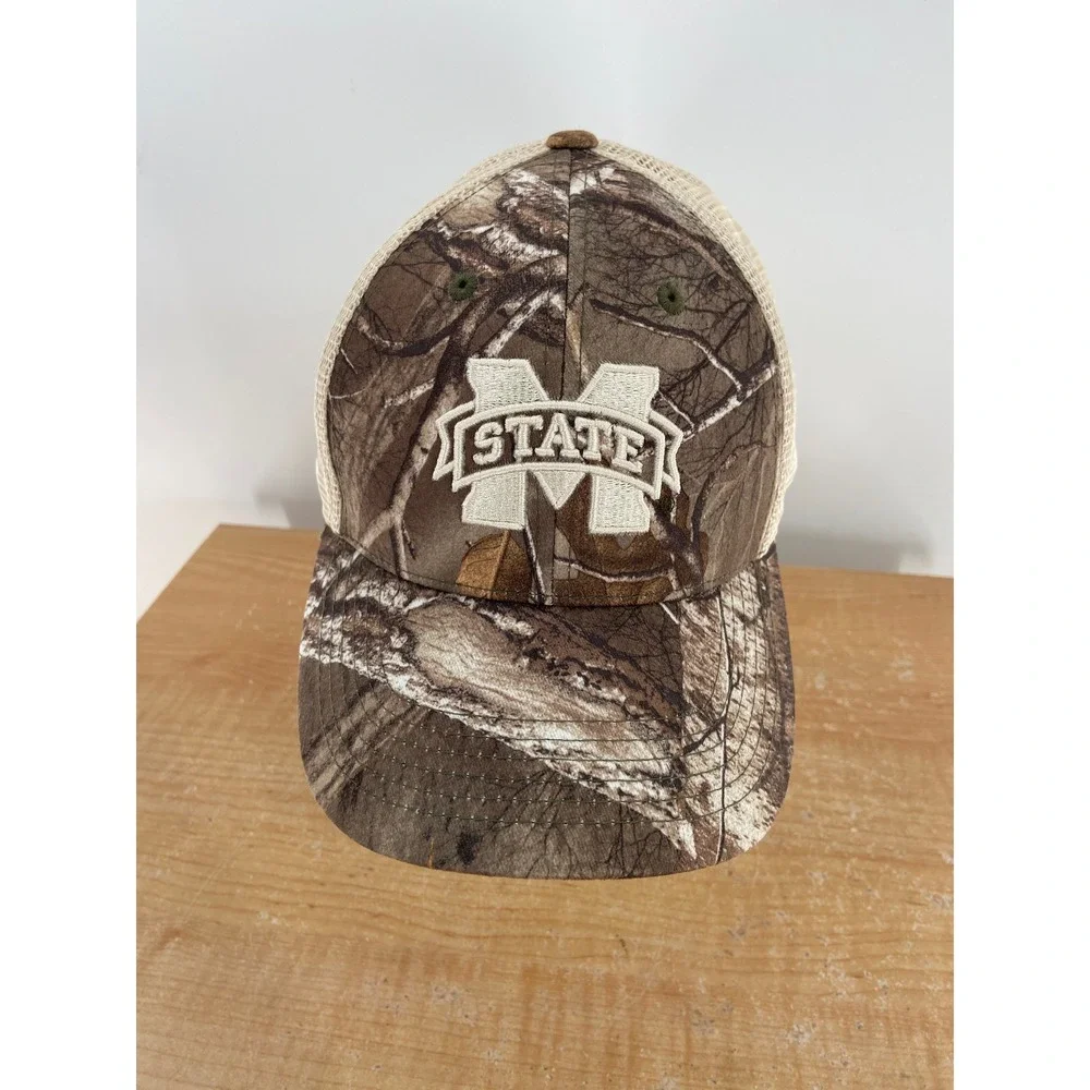 Top of the World Mississippi State Bulldogs Camo Trucker Hat Snapback Mens Brown