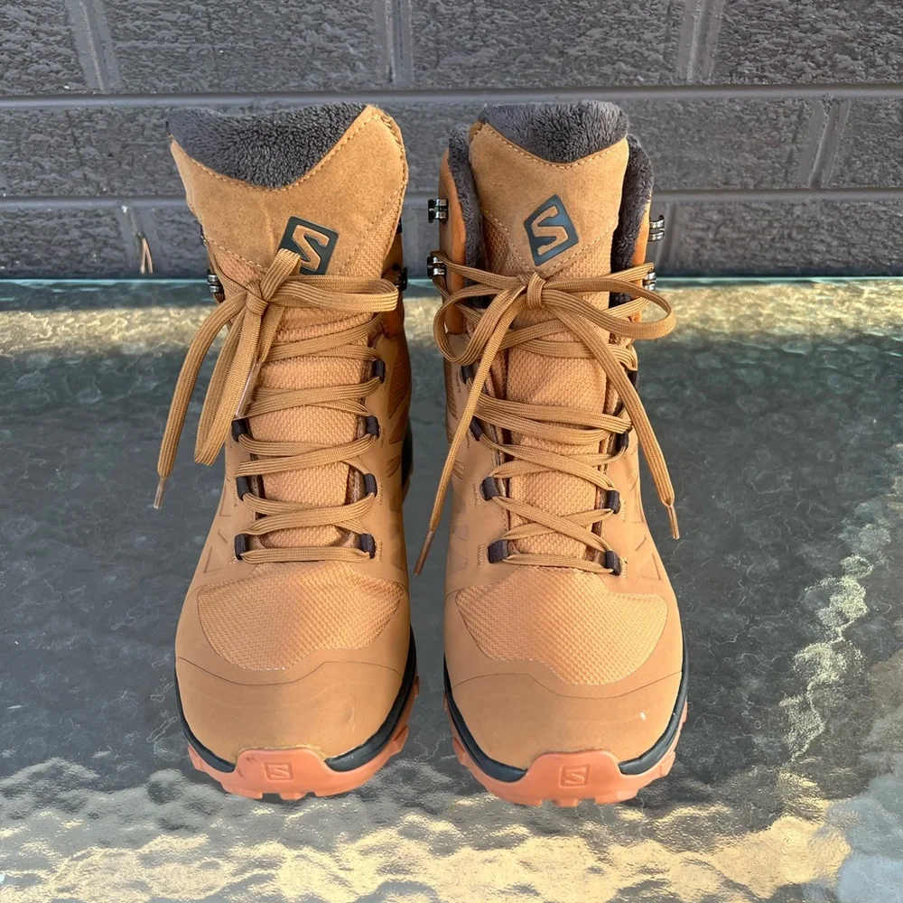 Salomon Men's Brown/Tan Waterproof Outblast Hiking Boots Sz 9.5