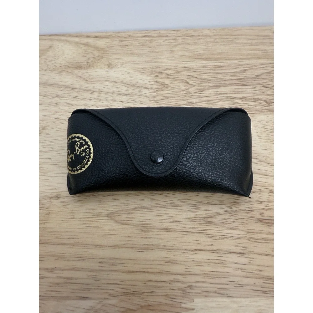 Ray Ban‎ Sunglasses Case Black Snap Hard Side Felt Lined Glasses Logo #38