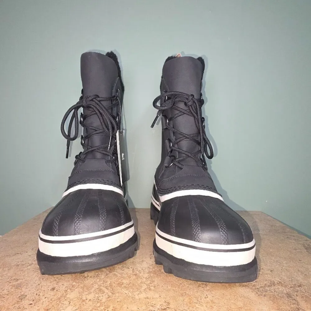 ❄️ NIB Sorel Men’s Caribou Waterproof Winter Boots 9 blk/blk